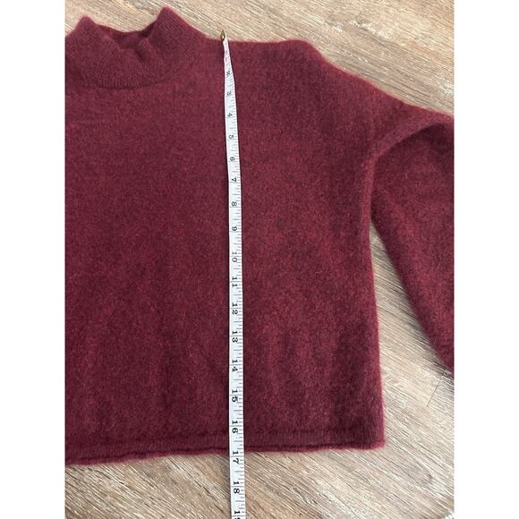 Madewell Cropped Maroon Women’s Sweater 100% Cashmere Fits Like An XS - Picture 5 of 5